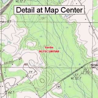  USGS Topographic Quadrangle Map   Sardis, South Carolina 