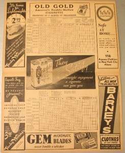 1936 New York Yankees Browns Program Gehrig DiMaggio  