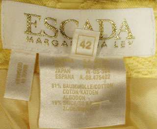 ESCADA LADIES COUTURE YELLOW ROSES 2 PIECE SKIRT SUIT SIZE 38 & 42 