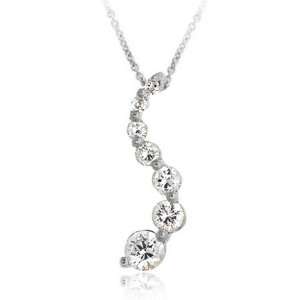  Sterling Silver & Cubic Zirconia Classic Journey Pendant Jewelry