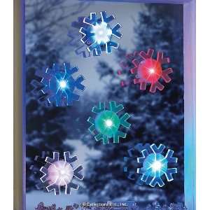  6 LED Color Changing Suction Cup Snowflakes Everything 