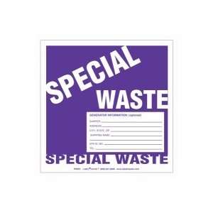  Special Waste Label, Stock Vinyl