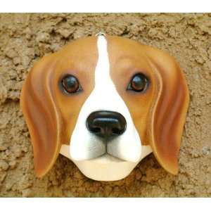 Wood mask, Sweet Brown Beagle 