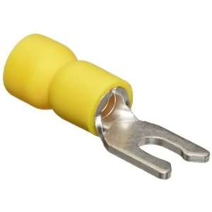 Morris Products 11714 Locking Spade Terminal, Vinyl Insulated, Yellow 