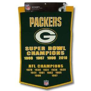   BAY PACKERS SUPER BOWL 45 CHAMPIONS WOOL BANNER