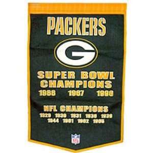 Winning Streak Green Bay Packers Dynasty Banner Super Bowl Champions 