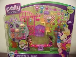 POLLY POCKET garden world playset exclusive 40 pc new  