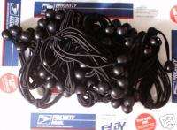 100pc Ball Bungee Cords  6 Ball Tie Downs   Black  