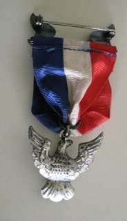 Antique Boy Scouts of America Eagle Scout Sterling Silver Medal in Box 