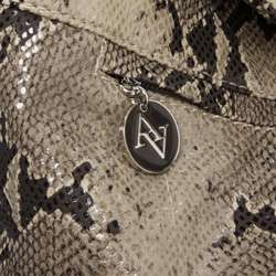 Adrienne Vittadini Python Print Leather Hobo Bag  