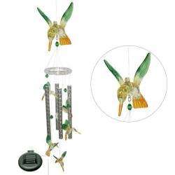 Solar powered Color changing Hummingbird Wind Chime  