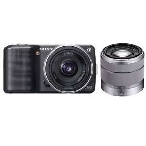 Sony NEX 3A 14.2MP Digital Camera 16mm 2.8 & 18 55 Lenses Black **With 