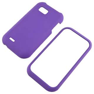   LG myTouch Q C800 Purple Rubberized Hard Case Cover +Screen Protector