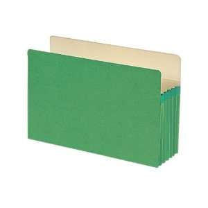 Smead Pocket, Legal, Straight, 5.75 Inch Expansion, Green, 10 per Box 