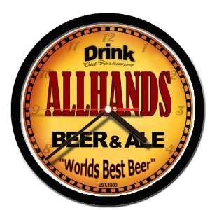  ALLHANDS beer and ale wall clock 