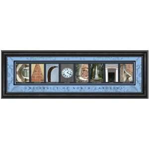  Carolina Tar Heels (UNC) 8 x 24 Framed Letter Art