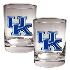  Kentucky Wildcats NCAA 2pc Rocks Glass Set Sports 