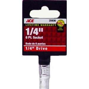  Ace 1/4 Drive 6 Point Socket (25936 40A)