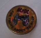 Vintage Round Pin AC DC Rock Metal Heavy Prizm