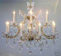 13 LT 22 X 28 GOLD MARIA THERESA CRYSTAL CHANDELIER  