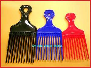   BLACK 3 SET Styling afro Comb lift HAIRDRESSING DETANGLE hair piK