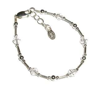 Sterling Silver Childrens Birthstone Bracelet for Girls 6 