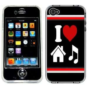  I Love House Music iPhone 4 4S Full Hard Plastic Case 