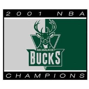 Milwaukee Bucks 2001 NBA Champions 60x50 Blanket Sports 