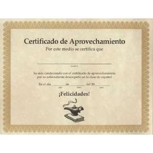  Spanish Certificate of Achievement Set of 30 Office 