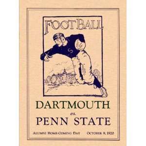   Dartmouth Big Green 22 x 30 Canvas Historic Football Poster Sports