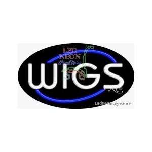  Wigs Neon Sign 17 inch tall x 30 inch wide x 3.50 inch wide x 3.5 