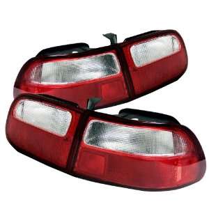  92 95 Honda Civic 3Dr Taillights   Red/Clear Automotive