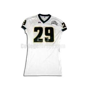 White No. 29 Game Used Colorado State Russell Football Jersey (SIZE L)