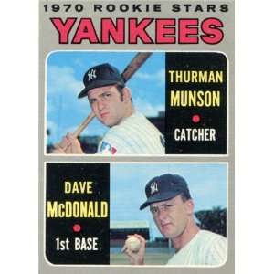  Thurman Munson & Dave McDonald Unsigned 1970 Topps Card 
