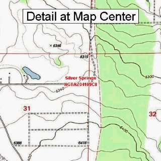  USGS Topographic Quadrangle Map   Silver Springs, Arizona 