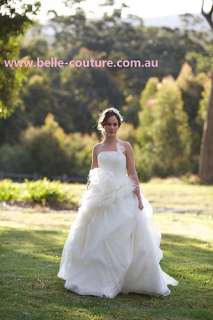 Designer Inspired Organza and Ostrich Feather Princess Wedding Gown 