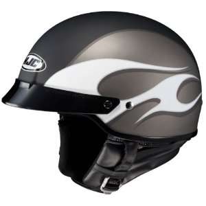 HJC Helmets CS 2N Heat MC5F Flat Half Helmet   Color  black   Size 