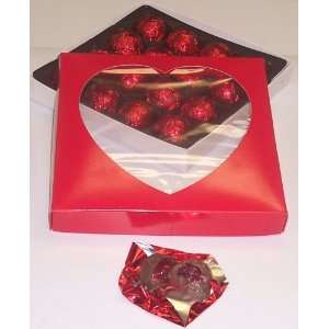 Scotts Cakes 1 lb. Milk Chocolate Covered Cherries in a Heart Box