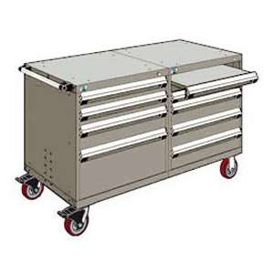  8 Drawer Heavy Duty Double Mobile Cabinet   60Wx27Dx37 1 
