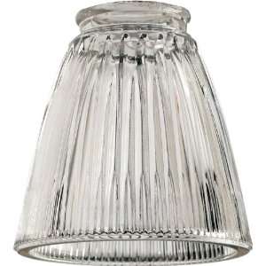  Quorum 2531, Clear Ribbed Bell Glass