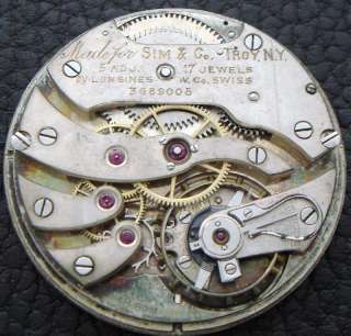 Old Antique Estate High Grade Longines Pocket Watch Movement  