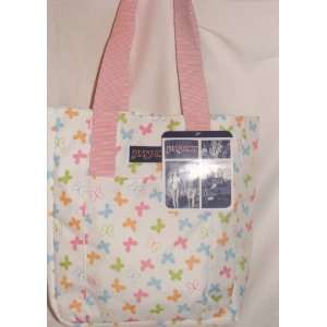  Jansport Classic Tote Bag White Multi Butterfly Baby