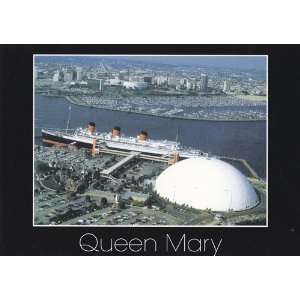   Long Beach) Queen Mary Long Beach Modern Picture Postcard (LA 049