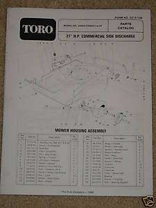 Toro 1986 22005 Push Mower Illustrated Parts Manual  