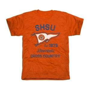 Sam Houston State Bearkats Pennant Sport Tri Blend T Shirt   Orange 