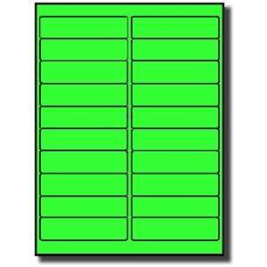  2,000 Label Outfitters® Fluorescent Neon Green LASER Label, 4 