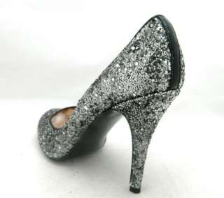 JCrew Mona Glitter Pumps 9 $228 metallic graphite gray shoes heels 