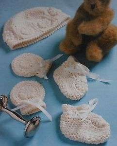 Sweet Newborn Gift Set Crochet Pattern*booties* mittens*cap  