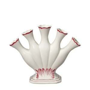  Andrea by Sadek Red In Bloom 5 Finger Vase Patio, Lawn 