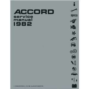  1982 HONDA ACCORD Shop Service Repair Manual Book 